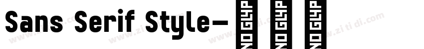 Sans Serif Style字体转换